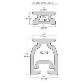 27 mm Midrange CB Traveler Track