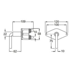 Diagram of Hella 100 Amp Battery Master Switch, Series 1559