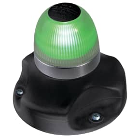Hella NaviLED 360 - All-Round Navigation Light - Green, Black Base