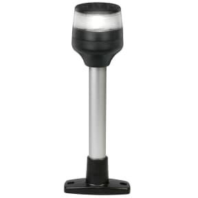 NaviLED 360 Compact All Round Pole Navigation Lamp - 8", White Lens, Black Base