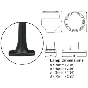 Diagram of NaviLED 360 Compact All Round White Pole Navigation Lamp