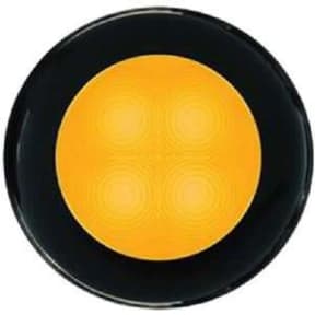 Slim Line LED Round 3" Lamps - Amber Light, Black Trim