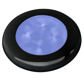 Slim Line LED Round 3" Lamps - Blue Light, Black Trim