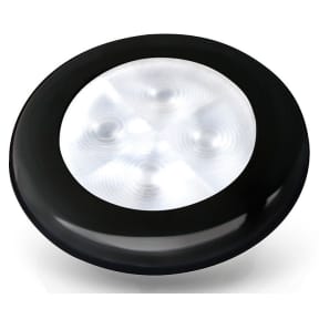 Slim Line LED Round 3" Lamps - White Light, Black Trim