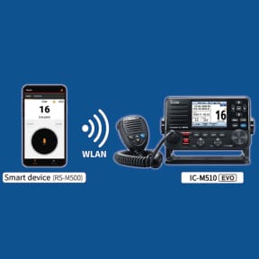 IC-M510 EVO VHF Marine Radio with Smart Device Remote Control