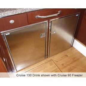 Isotherm Cruise 130 Drink Stainless Steel AC DC Fridge Only - Installed Side by Side with Freezer