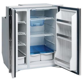 open door of Isotherm Cruise 200 SS Side x Side AC DC Refrigerator Freezer - 7.0 Cu Ft 198 Liters