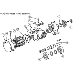 diagram of Jabsco Jabsco 18330 & 18370 Electric Clutch Pump Cam