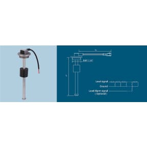 diagram of KUS Americas S3U - BSP Thread Fuel / Water Tank Sender - American Standard Signal Output