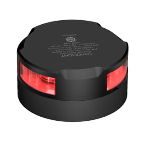 Lopolight 2 NM All-Round Red LED Nav Light - All Vessels Under 50m, Horz Mnt, Black