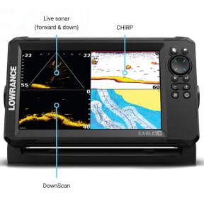 Eagle Eye 9 with Live Sonar & C-MAP US Inland Charts