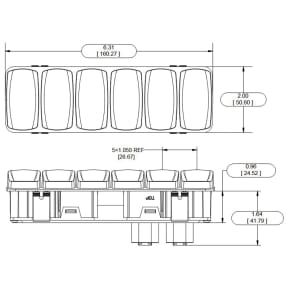 VMM6 - Contura Series Digital Switch Module, 6 Rocker