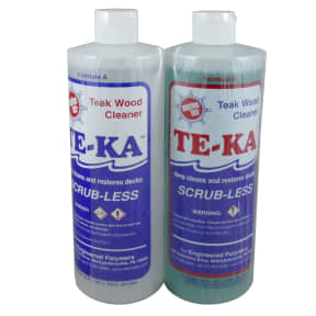 2 pint kit of Marine Tex Te-Ka Scrub-Less Teak Cleaner Kits