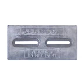 front view of Martyr Driver's Dream Slotted Bolt-On Plate Anode - Aluminum