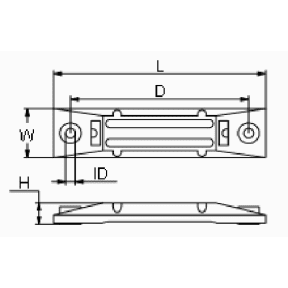 diagram of Martyr CM06411ZV5 Honda 6" Small Bar Anode - Zinc