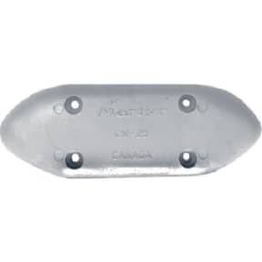 M25 Four Hole Pointed Oval Plate Anode - Aluminum