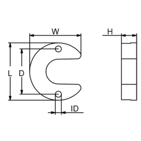 Dimensions of Martyr CM-806190 Mercruiser I/O Bravo Lift Ram Horseshoe Anode - Zinc