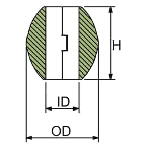 Dimensions of Martyr Metric Streamlined Shaft Anodes