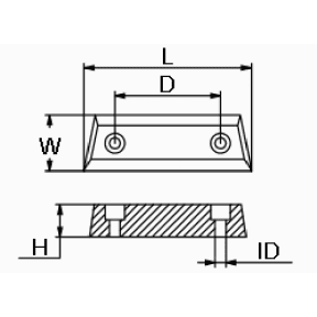 diagram of Martyr Volvo Penta Duo Prop 290 Series Bar Anode - Zinc