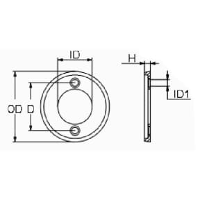 diagram of Martyr Volvo Penta Medium Ring Anode - Aluminum