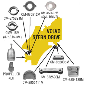 Volvo Penta Prop Ring Anode - Magnesium