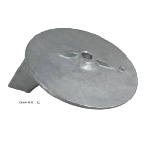 bottom of Martyr Yamaha Skeg Anodes - Zinc