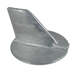 top view of Martyr Yamaha Skeg Anodes - Zinc