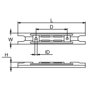 Dimensions of Martyr Yamaha Transom Bar Anode - Zinc