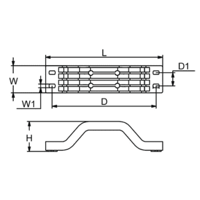 Dimensions of Martyr Yamaha Transom Handle Anode - Zinc
