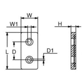 diagram of Martyr ZHC3 Taiwan Style 6.25" Plate Anode - Aluminum