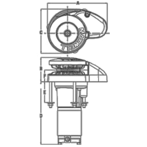  RC6 Vertical Windlass  -  Wave Design&trade; Chainwheel