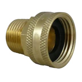 side view of Midland Metals Garden Hose Swivel - FGH x Male NPT