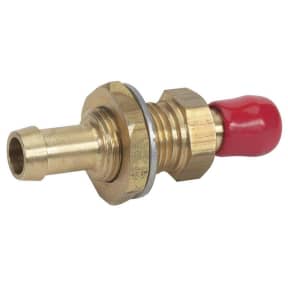 Moeller Brass Through Bulkhead Fuel Fitting - Straight 3/8" 