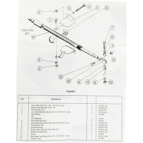 directions of Morse Controls Inboard Mounted Steering Connection Kit - with Short 2" Stand-Off Bracket