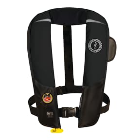 Black Version of Mustang Survival HIT Automatic Inflatable PFD - Hydrostatic Inflator Technology