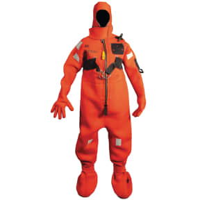 Front View of Mustang Survival Neoprene Cold Water Immersion Suit with Harness - Adult Universal