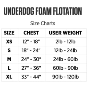 UnderDog Foam Pet Flotation Vest