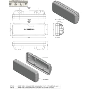 Dimensions of NavPod Gen3 InstrumentPod - Un-Cut 15-1/4" x 5" Usable Face Fits 3 Instruments