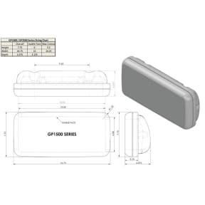 Dimensions of NavPod Gen3 SystemPod - Pre-Cut for Certain Garmin 7" Chartplotters + One Instrument