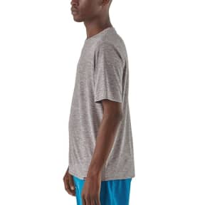 Side View Model of Patagonia Men's Capilene Cool Daily Shirt