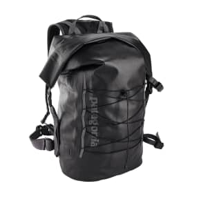 black of Patagonia Stormfront Roll Top Pack