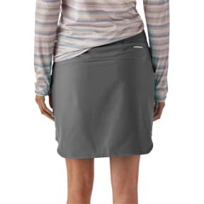 Forge Grey Model View Back  of Patagonia Women's Tech Fishing Skort