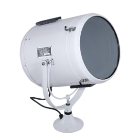 14in Light, Std Base, White Finish of Perko 10", 12" & 14" Fig. 884 Lever Control Solar-Ray Searchlights