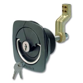 1081DP1 Flush Locking Cam Latch - Offset Cam Bar, Black