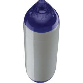 grey with blue tips of Polyform US Polyform F-Series Boat Fenders