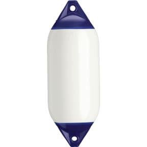 white with blue tips of Polyform US Polyform F-Series Boat Fenders