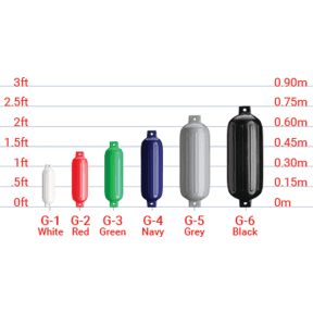 color chart of Polyform US Polyform G-Series Boat Fenders