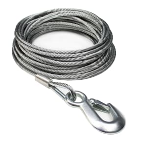 p7185400aj of Powerwinch Replacement Cable and Hook - Galvanized, 7/32" x 50 ft