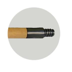 close up of Premiere Paint Rollers Wood Pole with Metal Thread
