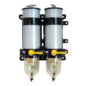 Racor 1000FV Double Turbine Diesel Fuel Filters - w/ Heaters, Clear Bowls